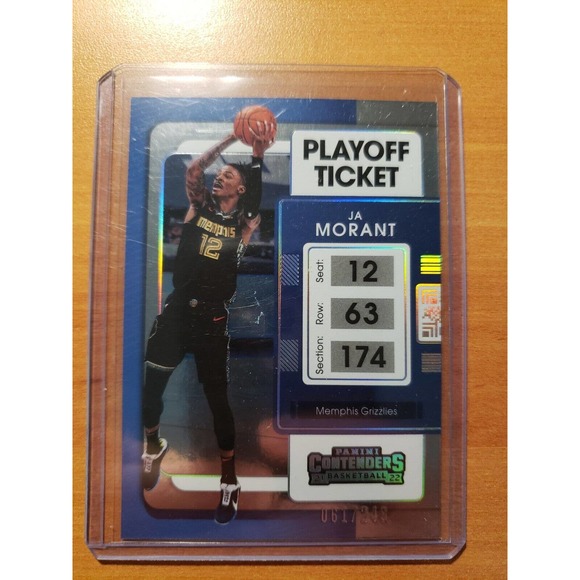 2021-2022 Panini Contenders Playoff Ticket Ja Morant #3 61/249 Memphis Grizzlies - Picture 1 of 3